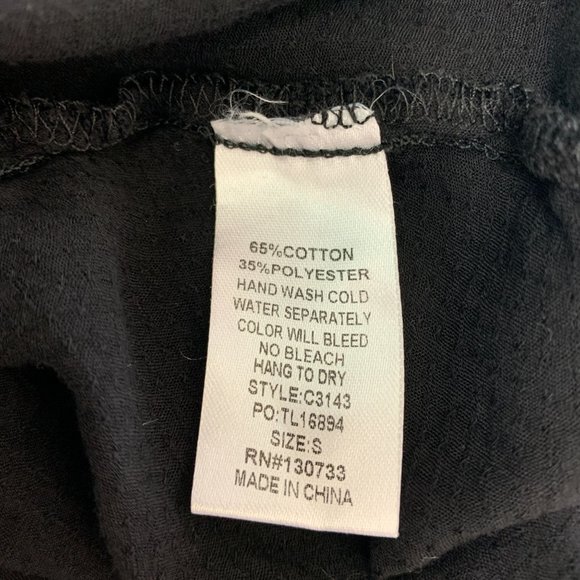 Umgee Small Blouse Top Black Hi Lo Modern - Picture 4 of 4